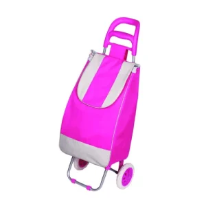 Hitree Foldable Hand Trolley Shopping Cart with Four Wheel Design for Outdoor Use 92x35x27cm Model PLD C4061