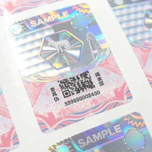 Holographic Waterproof Scratch off Durable QR Code Labels for Puppy Kitten & Senior Pet Food