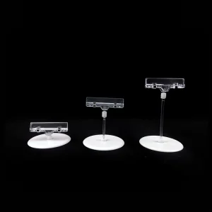 Hookei Display Rotatable Name Cards Merchandise Display Clip Holder Stand POP Clip Round Base for Price Tags