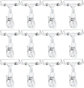 Hookei Factory Rotatable Sign Holder Stand Plastic Sign Holder Pop Clips for Merchandise Double Display