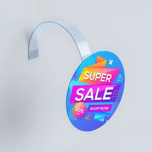 Hookei Supermarket Shelf Wobbler Shelf Talkers Display Advertising Dangler Price Tag Holder