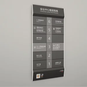 Hospital Office Building Wayfinding Sign for Shopping Mall