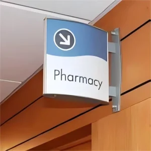 Hospital Office Outdoor Free Standing Signage Led Lighting Wayfinding Directional Pylon Sign