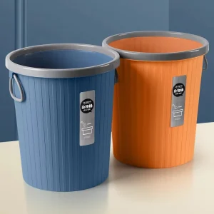 Household Round 16L Open Top Eco Friendly Decorative Waste Paper Bins Plastic for Kitchen