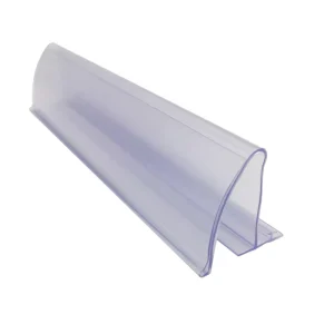 Huasso ZT-05 Transparent PVC PET PC Plastic Shelf Price Tag Holder Display Supermarket Warehousing Accessory Strip Hanger