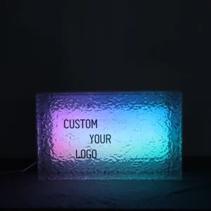 Ice Bucket Cube LED Acrylic Lamp Light Box Add Your Logo RGB LED Acrylic Light Box Customized Hanging Signboard