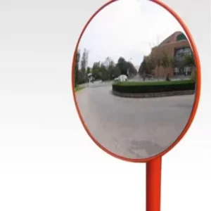 Indoor Convex Mirror PC Material 60CM Orange and Transparent for Traffic Safety
