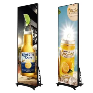 Indoor Digital Signage Foldable LED Poster Display Screen WiFi 4G USB P2.5 LED Banners Video Sign for Advertising and Shop