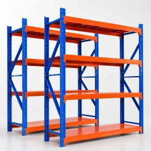 Industrial 4 Layer Heavy Duty Steel Shelving Stacking Racks & Shelves Warehousing Rack for Supermarket Warehouse Store