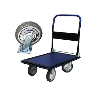 Industrial Folding Stainless Steel Four Wheel Trolley Cart 350kg Capacity Multi functional Shopping