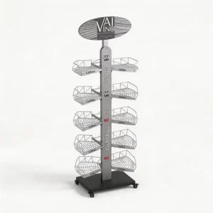 Industrial Grade Beverage Display Stand for Liquor Stores with Reinforced Steel Frame and Custom Branding