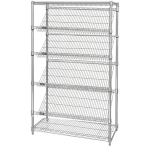 Industrial Heavy Duty Metal Adjustable Display Rack with Shelves for Material Display and Organization