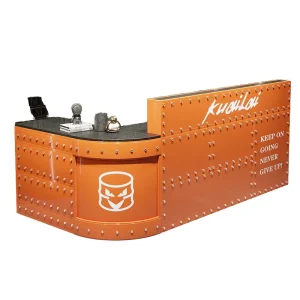 Industrial Metal Reception Desk Counter Stain Resistant Cafe Gym Club Salon Office Hotel Lobby Retail Checkout Factory OEM ODM