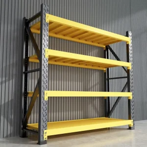 Industrial Metal Shelving Garages Warehouses Medium Duty Boltless Rack 4Layer Storage Steel Shelves Carton Corrosion Protection