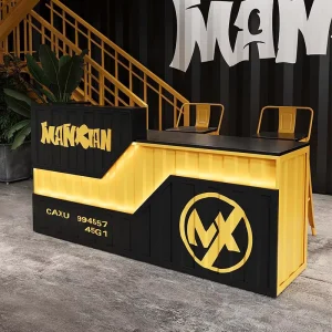 Industrial Style Bar Counter & Reception Desk Creative Front Desk for Business