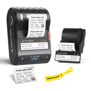 Industrial Thermal Transfer Label Printer Long-Lasting Asset Tag Printer Barcode QR Code Printer