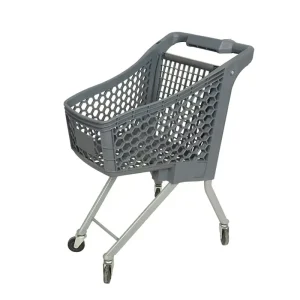 Infant-Friendly Folding Plastic Supermarket Shopping Cart with Mesh Structure for Outdoor Usage