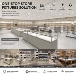 Integrated Retail Gondola Shelving Professional Shop Fitting Solutions with Adjustable Metal Display Racks Free CAD Design