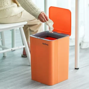 Intelligent Standing ABS Smart Trash Can with Motion Sensor Automatic Garbage Bin Waterproof & USB Charging
