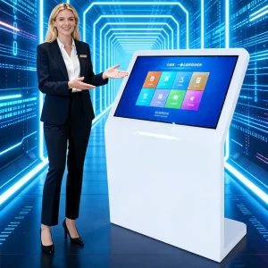 Interactive Touch LCD Advertising Totem For Retail Store Elevator Use Floor Standing Digital Signage Kiosk With SDK Function