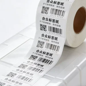 Inventory Barcode and QR Code Labels Roll of Adhesive Stickers Waterproof Oil Proof Durable for Supermarket Use