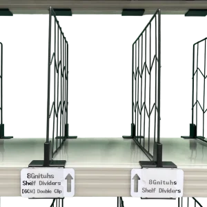 Iron Shelf Divider with Clips Gondola Shelving Separator Multi Dimension Design for Retail Shop Supermarket Storage
