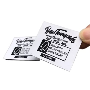 Iron on Straight Cut Woven Labels Size Label Garment Tagsfor Clothing