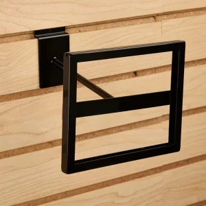 JH Mech 11.25 x 10 x 8.75 inches Easy to Use Classic Black Color Carbon Steel Retail Sign Holders Slatwall Sign Holder