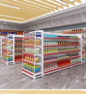 JIACHUANG Durable Grocery Store Shelf Metal Gondolas Shelving for Retail Business