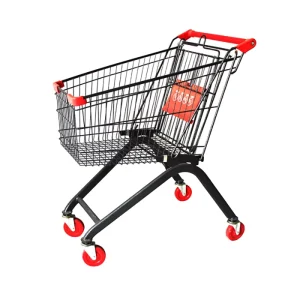 Japan Style Electric Folding Hand Trolly Shopping Cart for Supermarket Grocery Plastic Basket