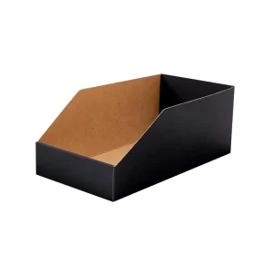 Kraft Open Top Bin Box Corrugated Organizer Bins for Pantry Shelves Garage Office Shop Display Cardboard Boxes Storage Bins