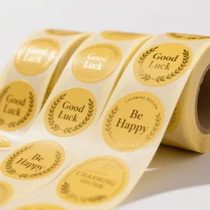 Kraft Paper Hot Stamping Stickers Olive Roll Packaging Envelope Decoration Sealing Stickers