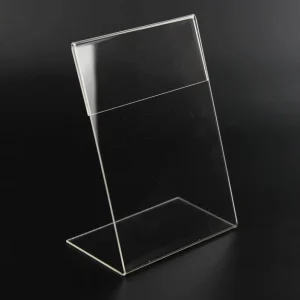 L Shape Clear Acrylic Table Sign Holder Price Tag Label Display Paper Promotion Card Holder Stand