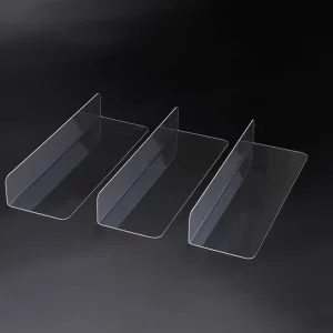 L Shape Supermarket PVC PET Shelf Separator Shelf Display Segregator Shelf Display Divider