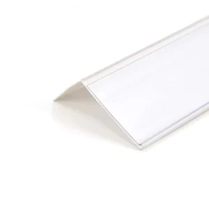 L Shaped Clear PVC Extruded Supermarket Shelf Price Label Tag Holder