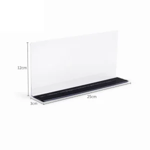 L Shaped Side Divider Clear PVC Plastic Shelf Dividers With Magnetic for Shelf Display
