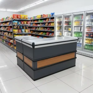 L Shaped Supermarket Checkout Counter Durable Cashier Desk for Convenience Store Mini Market