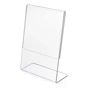 L Sign Holder Slant Back Sign Holders Portrait Ad Frames Clear Durable Flyer Display Stand for Office Home Store Restaurant