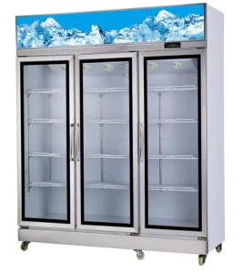 LC 1800 Supermarket Commercial Air Cooling Upright Glass 3 Door Freezer