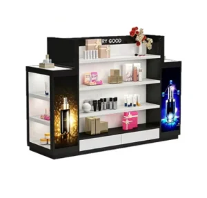 LED Cosmetics Display Cabinet Heavy Duty Waterproof Beauty Salon Shopping Mall Retail Store Makeup Showcase Stand Custom
