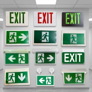 LED Emergency Exit Sign Light 277V Home Use Ni Cd Battery 1.5 Hours Emergency Time IP20 Rated