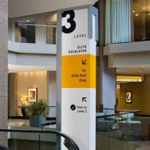 LED Pylon Sign High-transparency Acrylic Light Box Aluminum High Brightness HRTY30 Model Outdoor Indoor Use Shopping Mall
