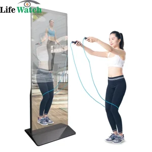 LIFEWATCH 49 Inc Android Windows Ultra HD Touch Screen 4GB RAM Wi Fi Bluetooth Floor Stand LCD Digital Smart Magic Mirror