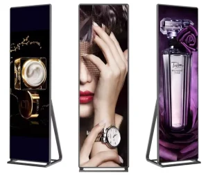 LJX P2 P2.5 P3 P4 Floor Standing LED Poster Full Color Indoor Commercial Advertising Display Screen 2 Year Warranty Cloud Based