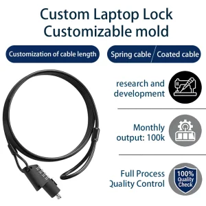 Laptop Lock Small Cable Mini Flexible Anti Theft Password Lock Zinc Plated Nano Slot Computer Portable Travel Office