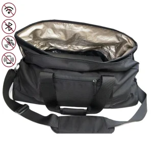 Large Black Hole Faraday Duffel Bag with RFID Protection Anti Theft & Anti Tracking for Laptops Tablets Phones Car Keys