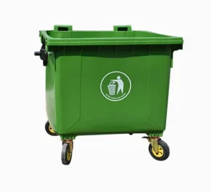 Large Capacity 660L Recyclable Trash Can Plastic Wheeled Waste Bin for Municipal Community Recycling Use