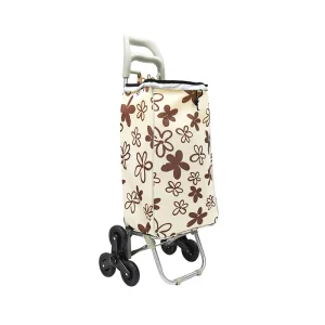 Large Capacity Waterproof Bag Foldable Shopping Cart With Rubber Tri Wheel for Easy to Climb Stairs