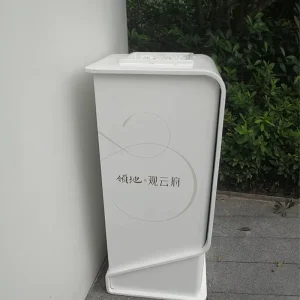 Large Stainless Steel Shopping Mall Commercial Trash Can with Ashtray Elevator Entrance Hotel Lobby