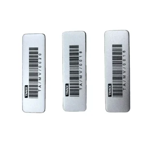 Laser Engraving Serial Number Plates Anodized Aluminium Asset Tracking Tag Custom Printing Metal QR Code Barcode Labels Supplier